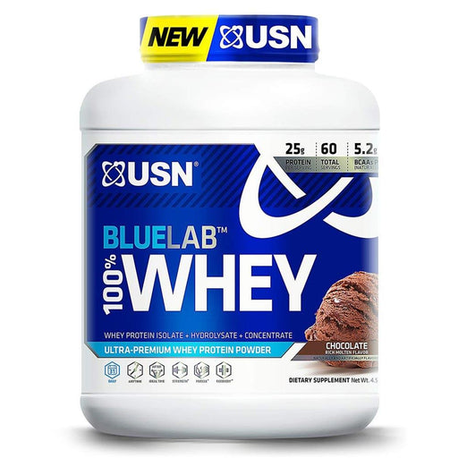 USN Protein Powders MOLTEN CHOCOLATE USN Blue Lab 100% Whey 4.5LB (1421061652524)