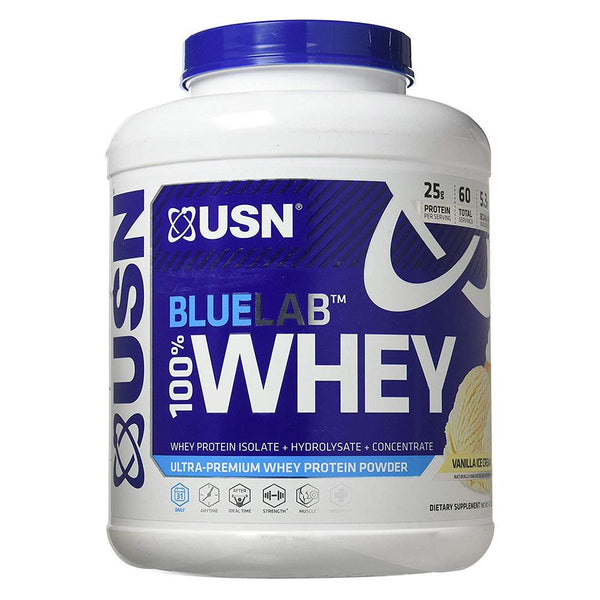 USN Protein Powders VANILLA ICE CREAM USN Blue Lab 100% Whey 4.5LB (1421061652524)