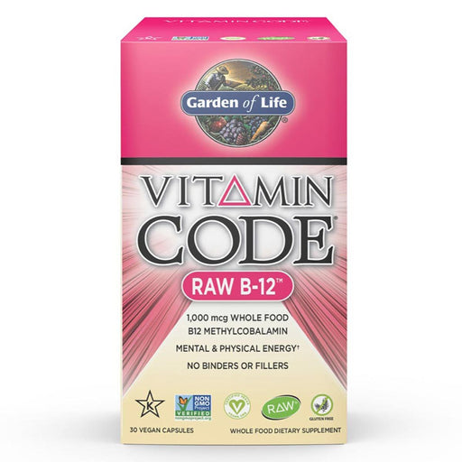 Garden of Life Vitamins, Minerals, Herbs & More Garden of Life Vitamin Code Raw B-12 30 Vege Caps