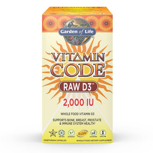 Garden of Life Vitamins, Minerals, Herbs & More Garden of Life Vitamin Code Raw D3 2000IU 60 Caps (581016813612)