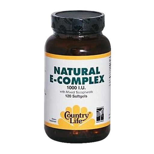 Country Life Vitamins, Minerals, Herbs & More Country Life Natural E Complex 1000IU 120 S Gels (580483973164)